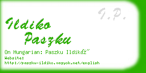 ildiko paszku business card